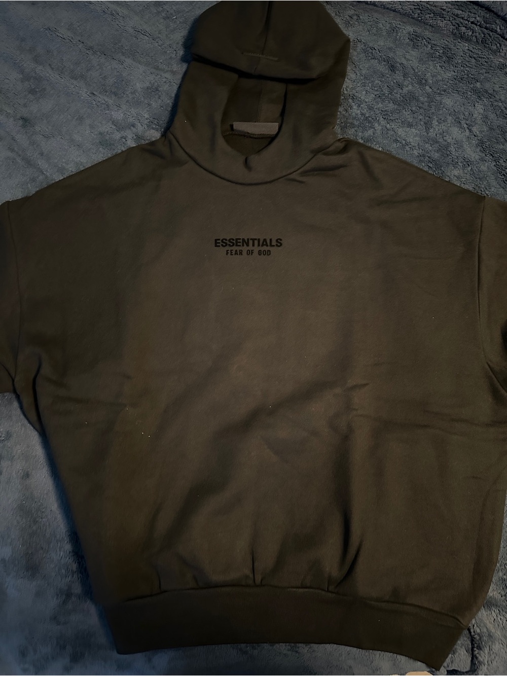 fear of god essentials hoodie - Jet Black
